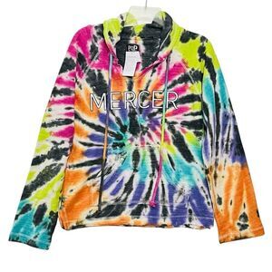 Pop Surf Mercer Hoodie Beach Tie Dye Distressed Pullover Sweatshirt NEW
